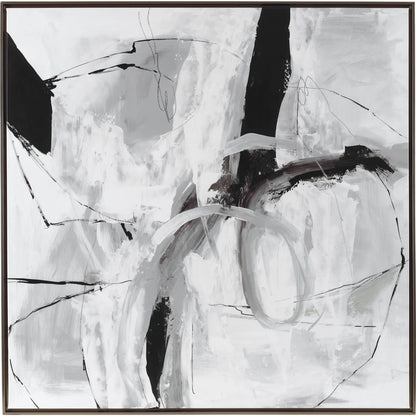 Looping Eternity Framed Abstract Art by Uttermost in bronze, gold. Made from solid wood, canvas in a modern style.