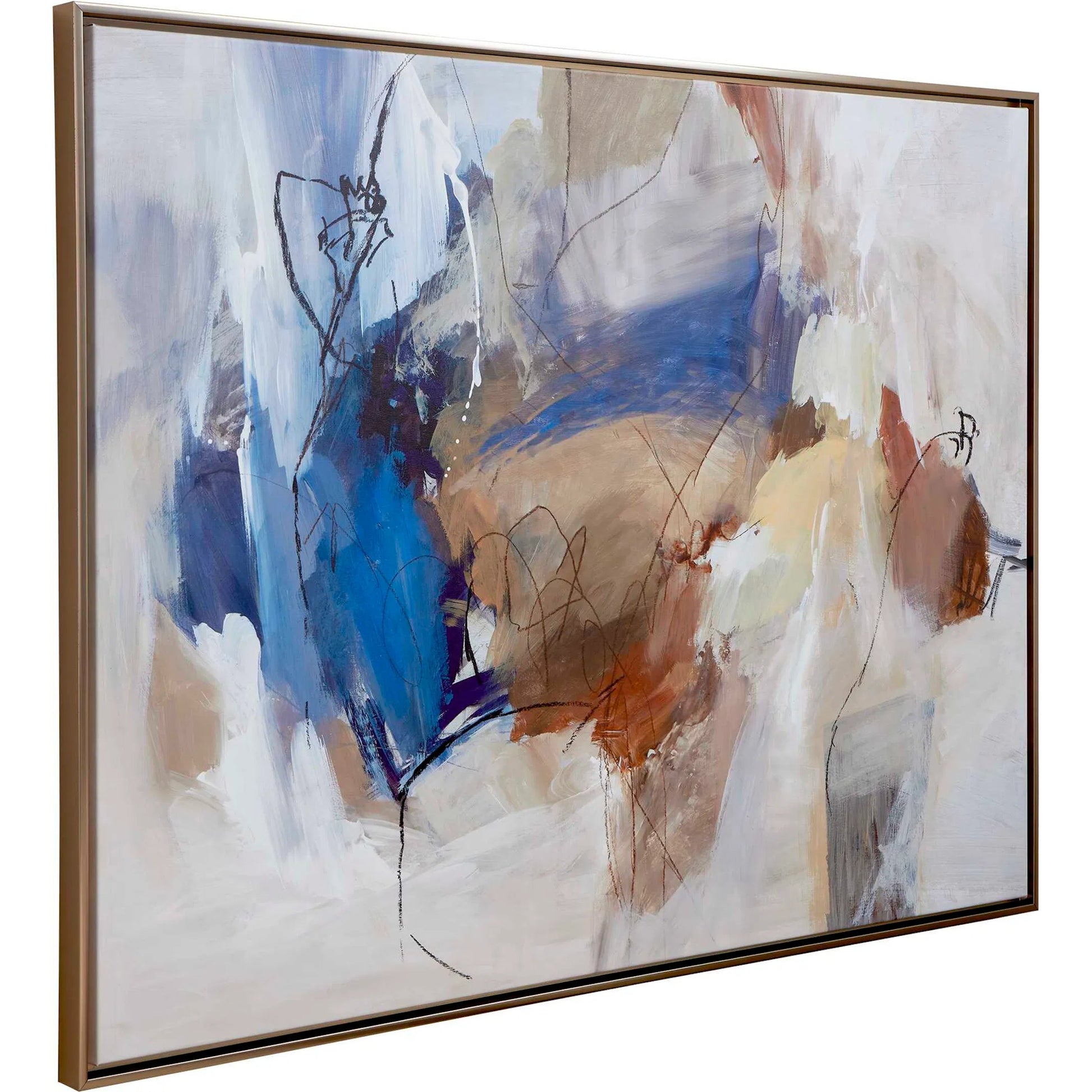 Subtle Nuances Framed Abstract Art by Uttermost. Made from solid wood, canvas in a eclectic & global style.