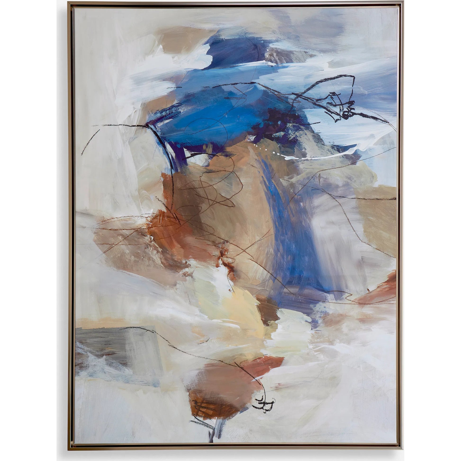 Subtle Nuances Framed Abstract Art by Uttermost. Made from solid wood, canvas in a eclectic & global style.