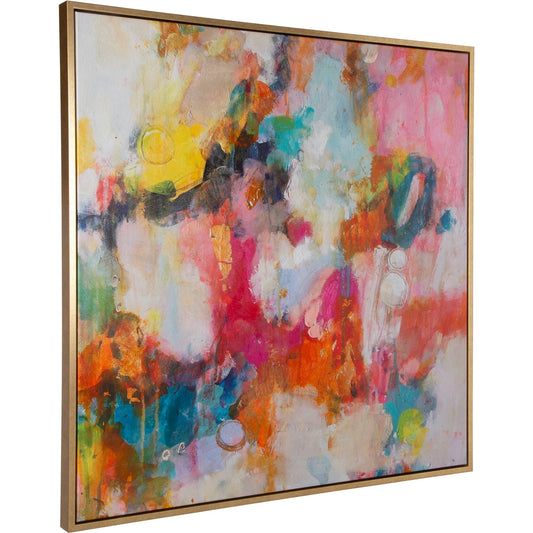 A Colorful Mindset Framed Abstract Art by Uttermost. Made from solid wood, canvas in a eclectic & global style.