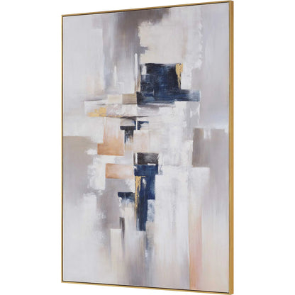 Waterfront Geometric Abstract Art by Uttermost. Made from canvas, plastic, pine, mdf, acrylic in a modern style.
