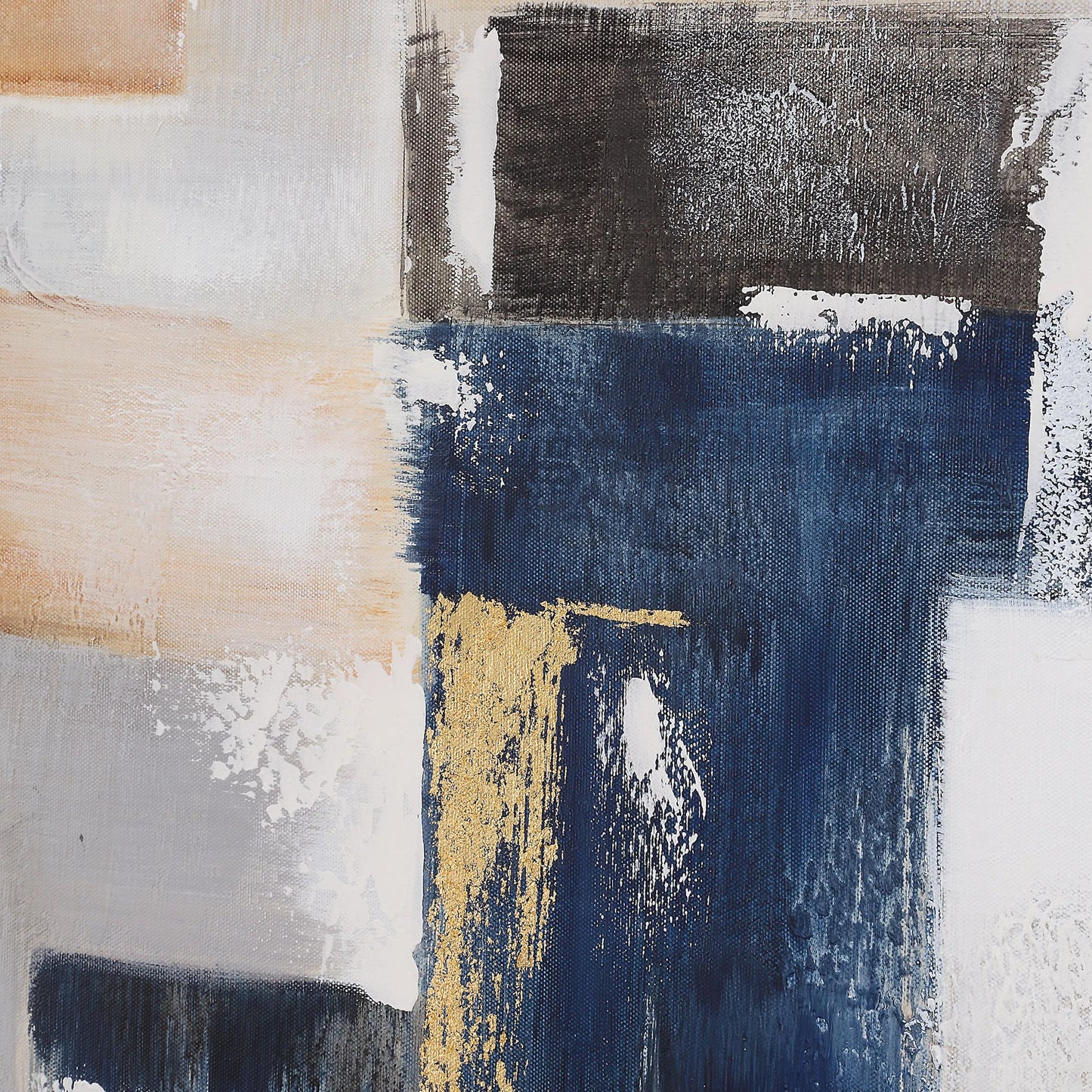 002 SI-2295319 | Closeup | Waterfront Geometric Abstract Art by Uttermost. Made from canvas, plastic, pine, mdf, acrylic in a modern style.