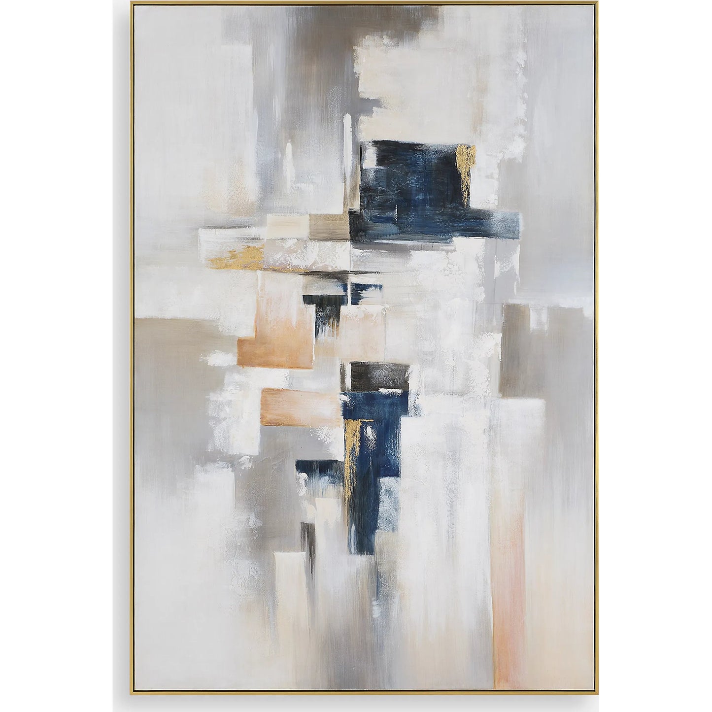 001 SI-2295319 | Primary Silo | Waterfront Geometric Abstract Art by Uttermost. Made from canvas, plastic, pine, mdf, acrylic in a modern style.