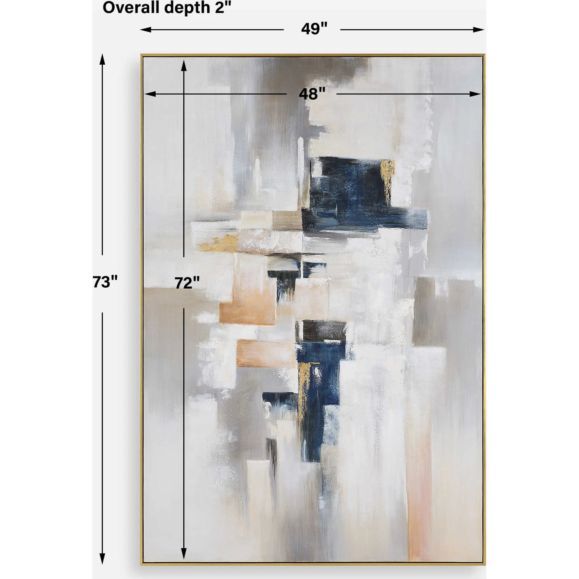 Waterfront Geometric Abstract Art by Uttermost. Made from canvas, plastic, pine, mdf, acrylic in a modern style.