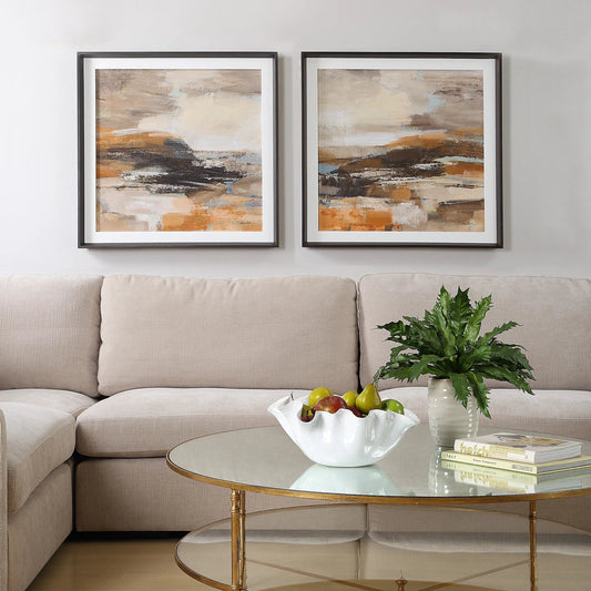 Cinnamon Shore Framed Prints by Uttermost. Made from pine, mdf, linen, paper, veneer in a unique style.