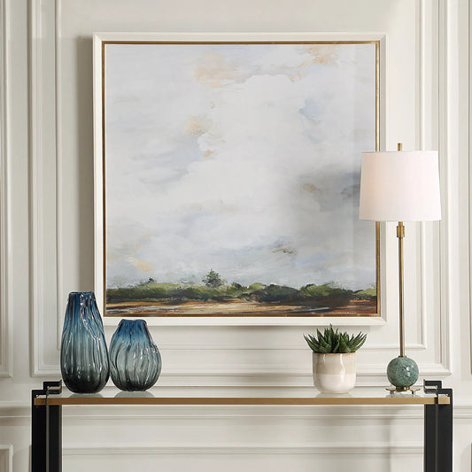 Whispering Cloudscapes Landscape Print by Uttermost. Made from pine, mdf, paper, veneer, linen in a unique style.
