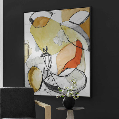 Improvision Framed Abstract Art by Uttermost. Made from solid wood, canvas in a eclectic & global style.