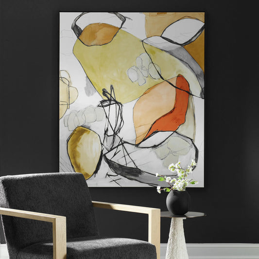 Improvision Framed Abstract Art by Uttermost. Made from solid wood, canvas in a eclectic & global style.