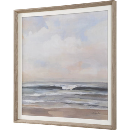 Haze Framed Print by Uttermost. Made from pine, mdf, veneer, paper, linen in a coastal style.
