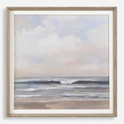 Haze Framed Print by Uttermost. Made from pine, mdf, veneer, paper, linen in a coastal style.