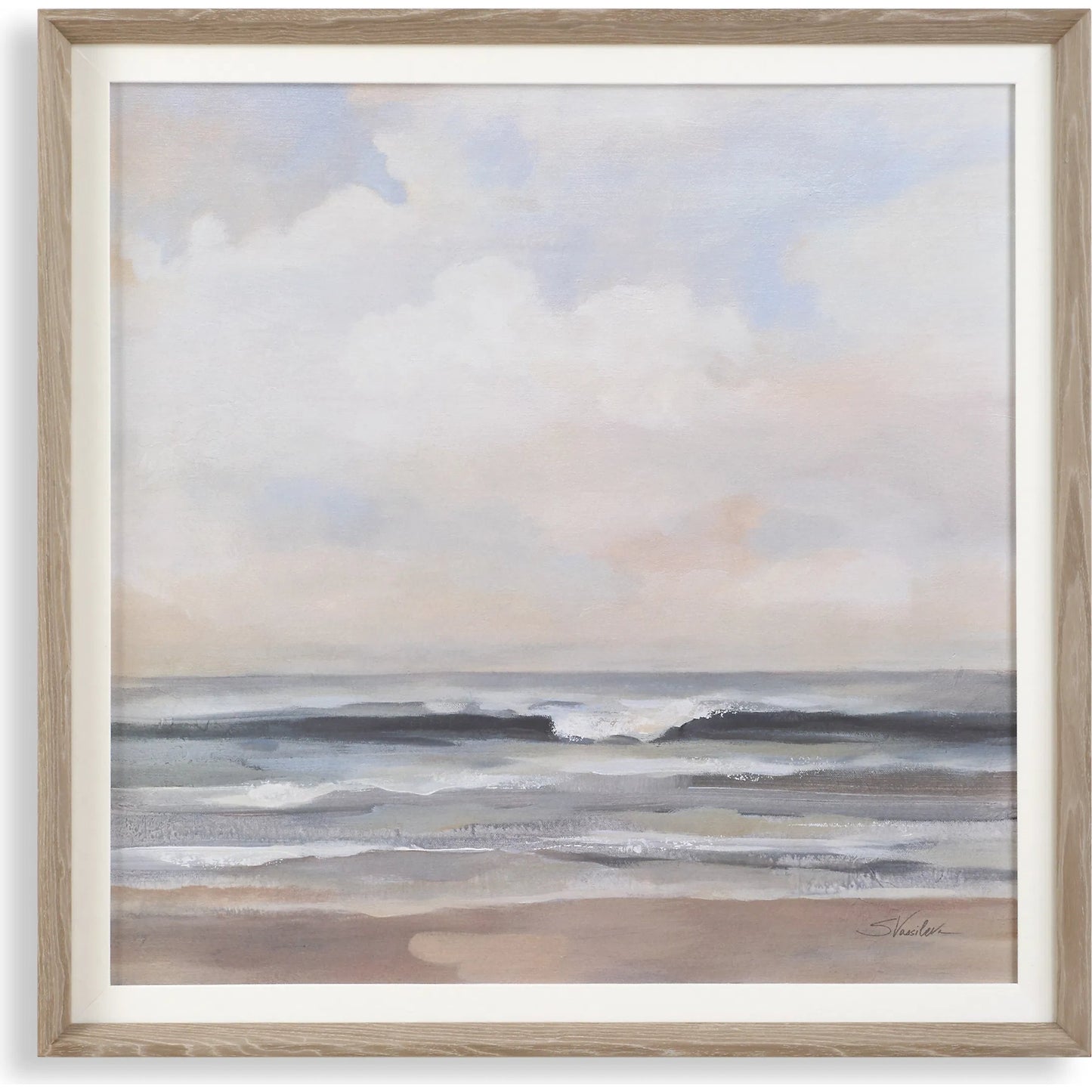 001 SI-2355253 | Primary Silo | Haze Framed Print by Uttermost. Made from pine, mdf, veneer, paper, linen in a coastal style.