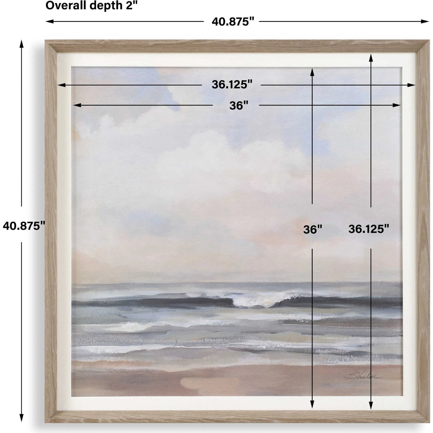 004 SI-2355253 | Additional Silo | Haze Framed Print by Uttermost. Made from pine, mdf, veneer, paper, linen in a coastal style.