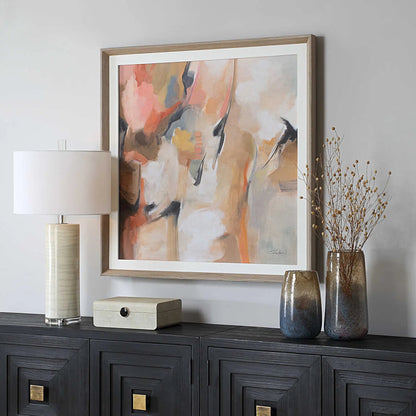 Uphill Framed Abstract Print by Uttermost. Made from pine, mdf, veneer, paper, linen in a eclectic & global style.