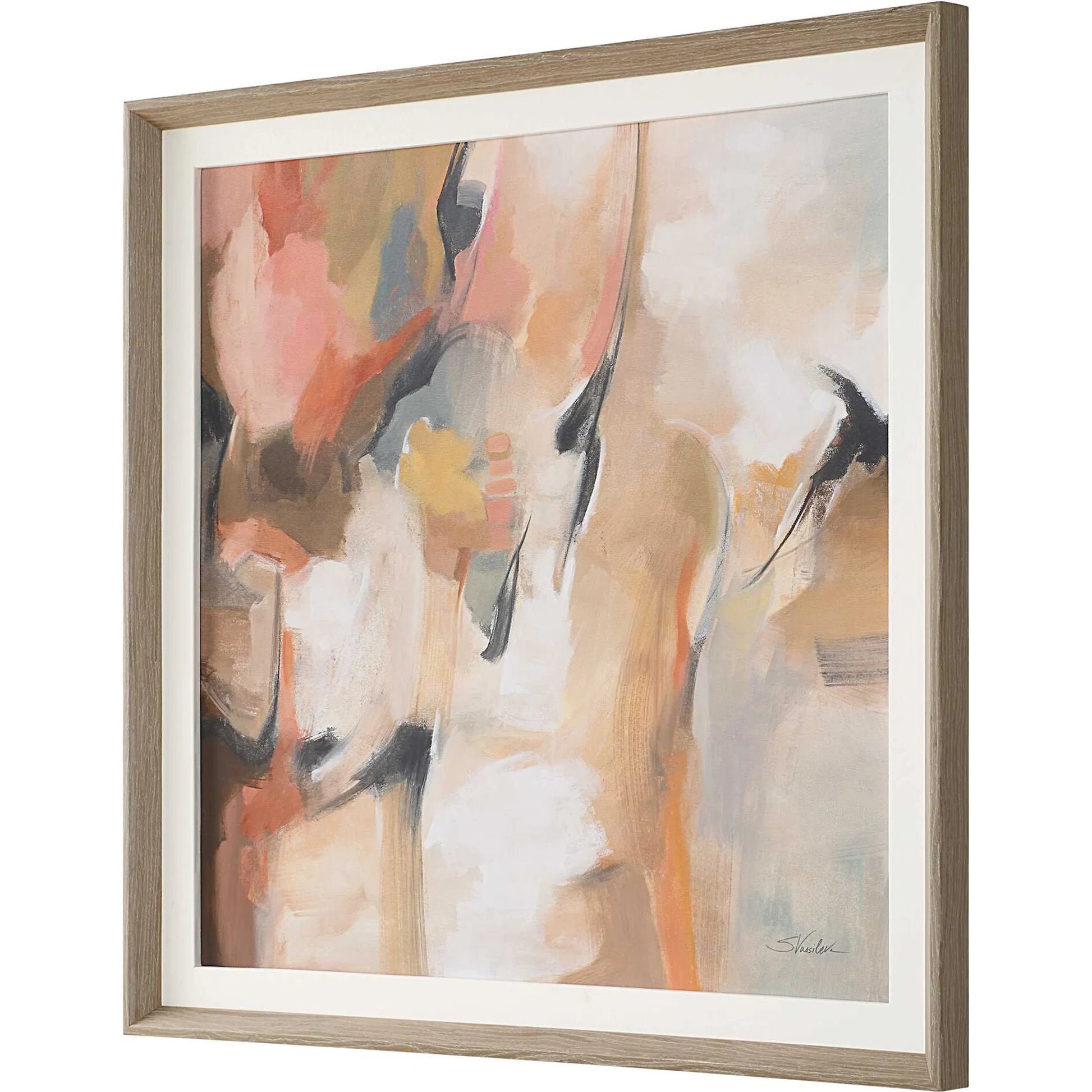 Uphill Framed Abstract Print by Uttermost. Made from pine, mdf, veneer, paper, linen in a eclectic & global style.