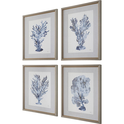 Shibori Coral Framed Prints by Uttermost. Made from plasti, glass, mdf, paper, linen, veneer in a unique style.
