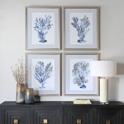 Shibori Coral Framed Prints by Uttermost. Made from plasti, glass, mdf, paper, linen, veneer in a unique style.