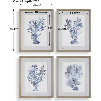 Shibori Coral Framed Prints by Uttermost. Made from plasti, glass, mdf, paper, linen, veneer in a unique style.