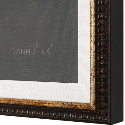 Florals on Black Framed Prints by Uttermost. Made from plastic, glass, mdf, paper, linen in a traditional style.