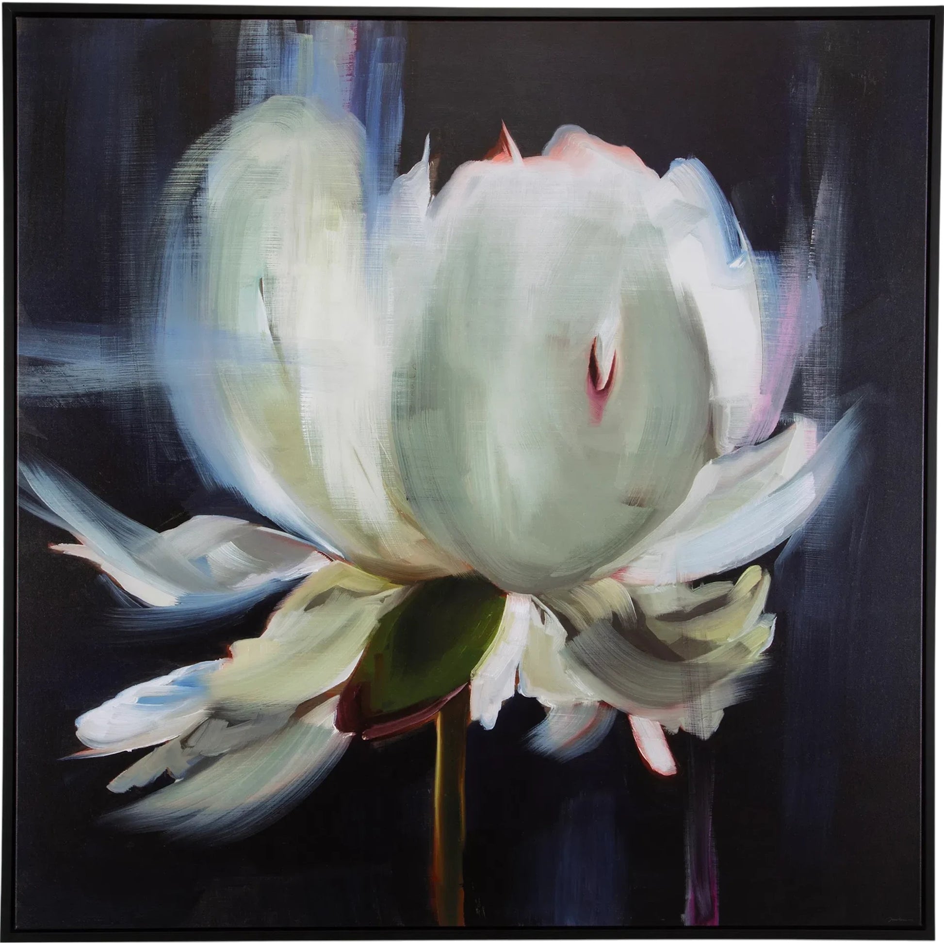 Peony Framed Floral Art by Uttermost. Made from solid wood, canvas in a eclectic & global style.