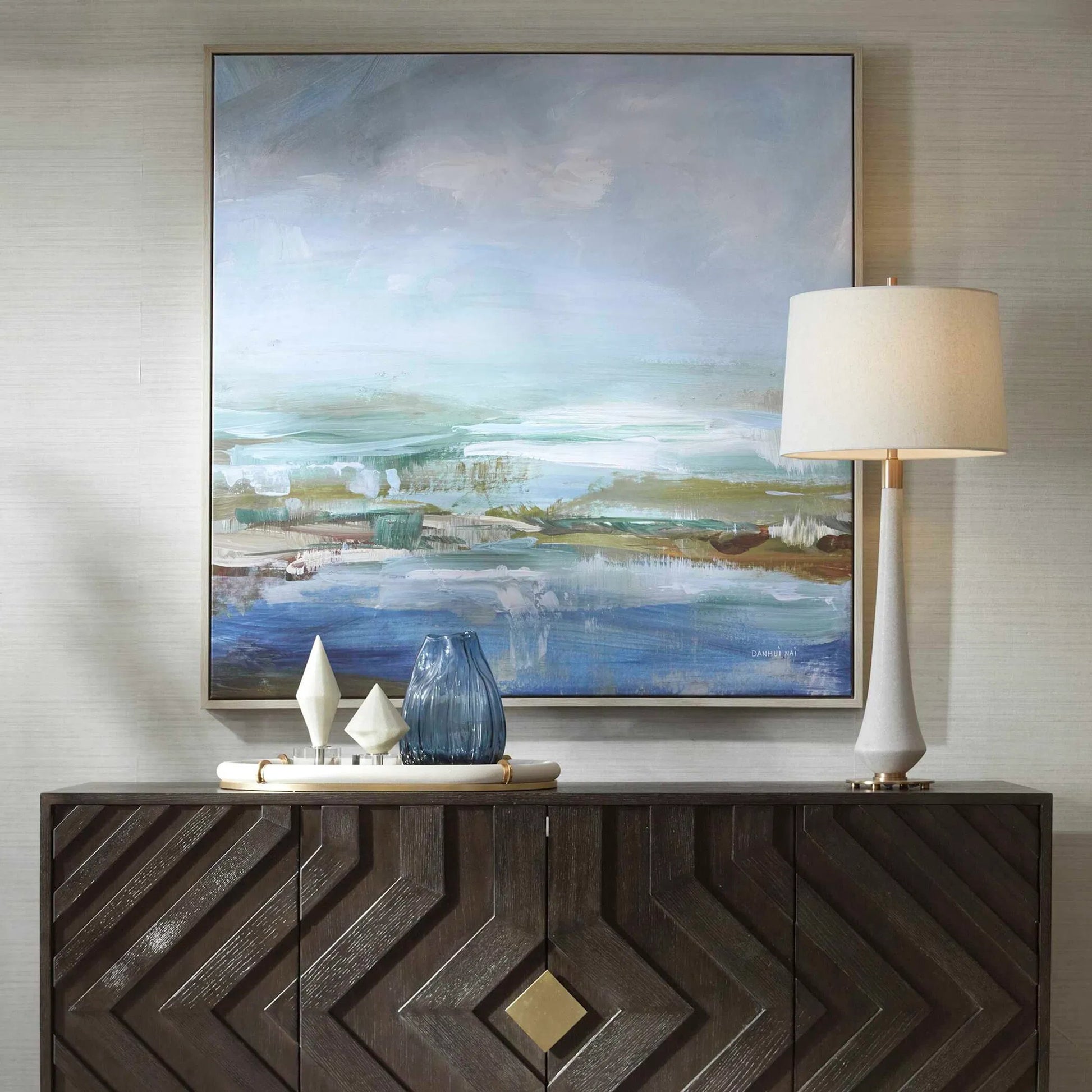 Lush Valley Framed Canvas by Uttermost. Made from solid wood, canvas in a cottage & farmhouse style.