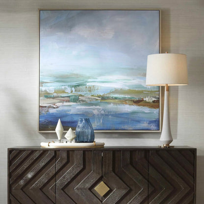Lush Valley Framed Canvas by Uttermost. Made from solid wood, canvas in a cottage & farmhouse style.