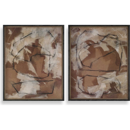 Rush & Dash Framed Prints by Uttermost in brown and black. Made from pine, mdf, linen, veneer, paper in a eclectic & global style.