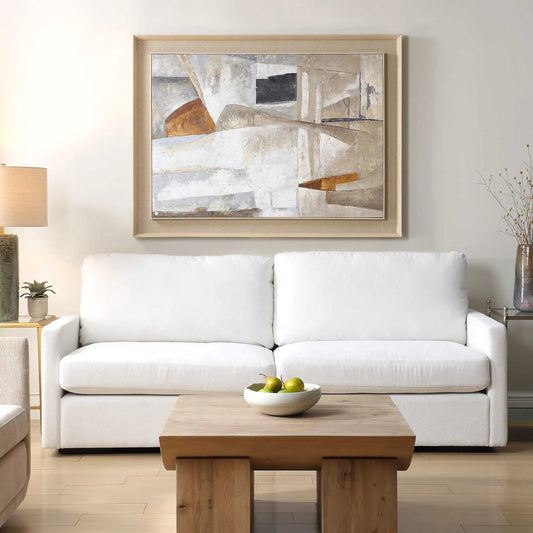 Hide & Seek Abstract Art by Uttermost. Made from canvas, pine wood in a unique style.