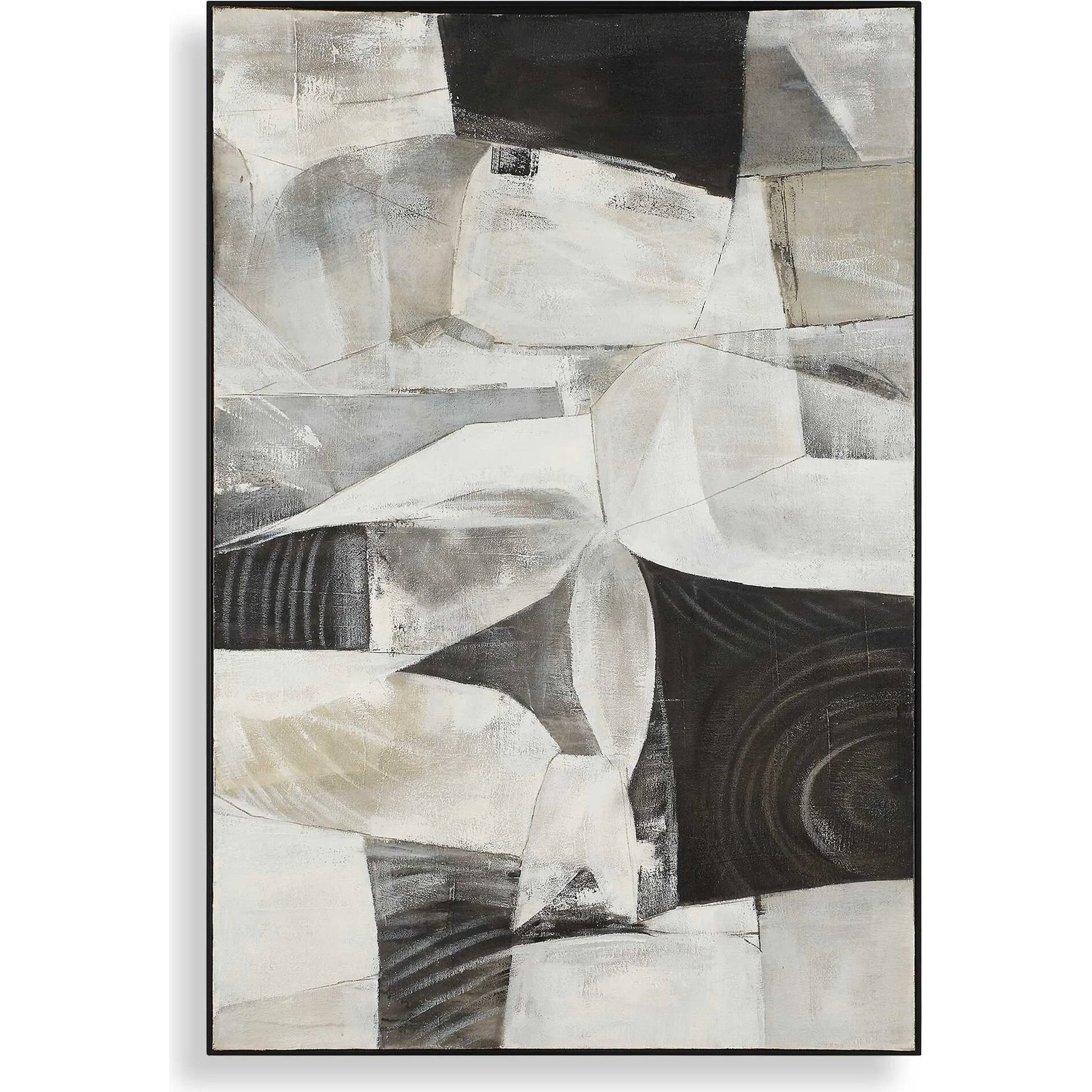 Folding Time Framed Abstract Art by Uttermost. Made from canvas, pine wood in a eclectic & global style.