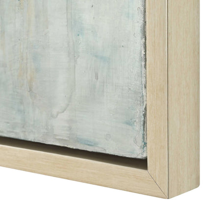 Eastside Abstract Coastal Art by Uttermost in blue, green, beige. Made from canvas, pine wood, mdf, acrylic in a transitional style.