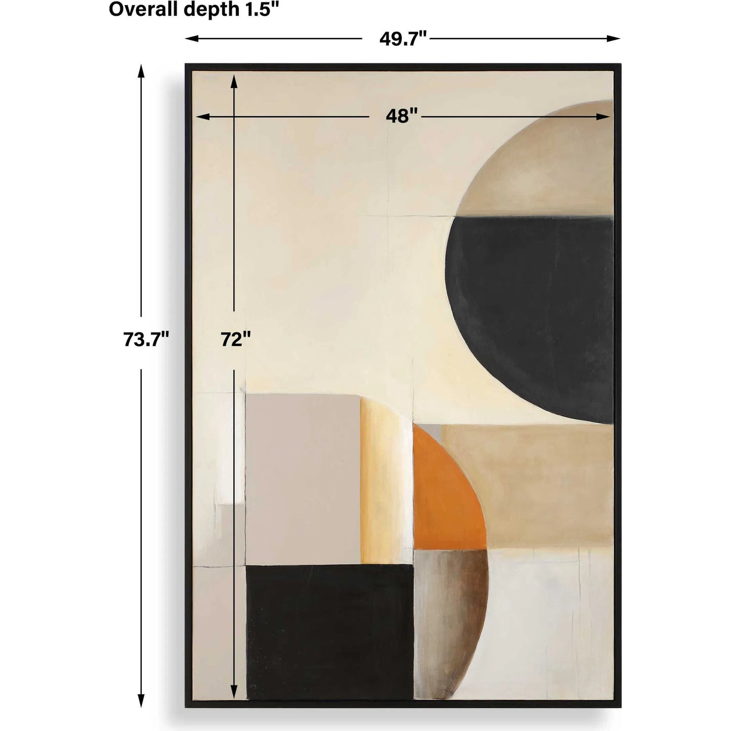 003 SI-2386727 | Additional Silo | Western Hemisphere Hand Painted Canvas by Uttermost in black. Made from canvas, pine wood, mdf, acrylic in a eclectic & global style.