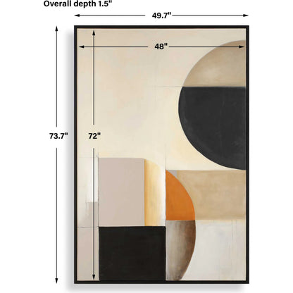 Western Hemisphere Hand Painted Canvas by Uttermost in black. Made from canvas, pine wood, mdf, acrylic in a eclectic & global style.