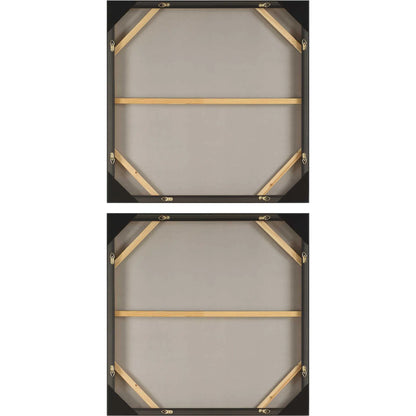 Characters Abstract Art by Uttermost in cream. Made from canvas, pine wood, mdf, acrylic in a modern style.