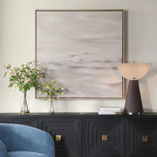 Trance Hand Painted Abstract Art by Uttermost in white wash pine. Made from pinewood, canvas, wood veneer in a unique style.