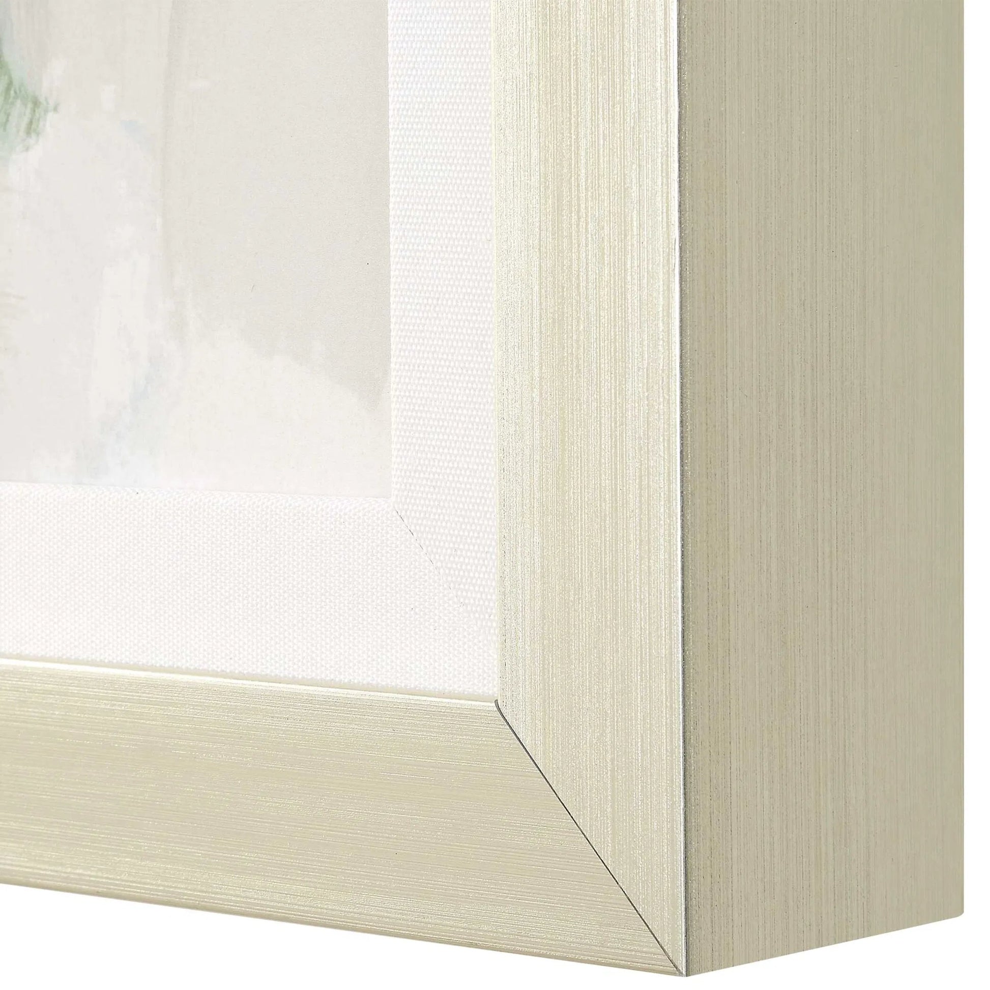 Heat of the Moment Hand Painted Canvas by Uttermost in green, gray and champagne silver. Made from plastic, mdf, linen, paper in a transitional style.