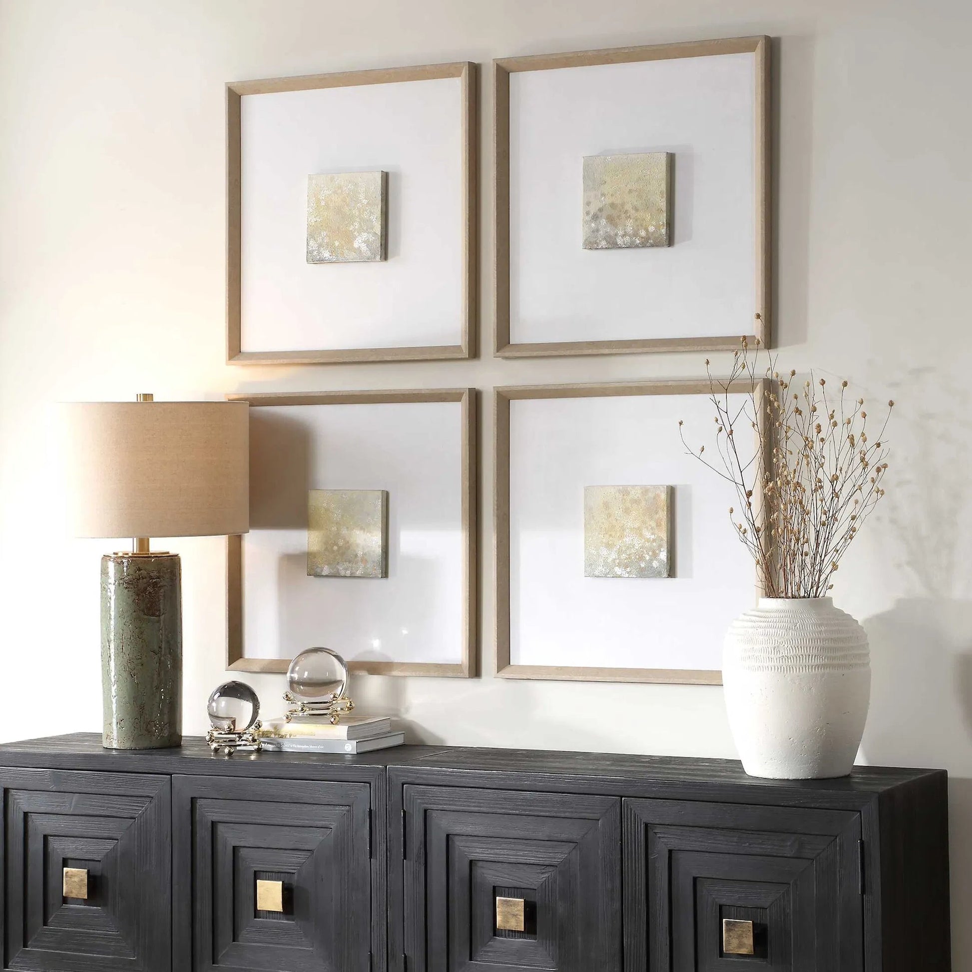 Now & Then Abstract Art by Uttermost. Made from canvas, pine, plastic, acrylic in a unique style.