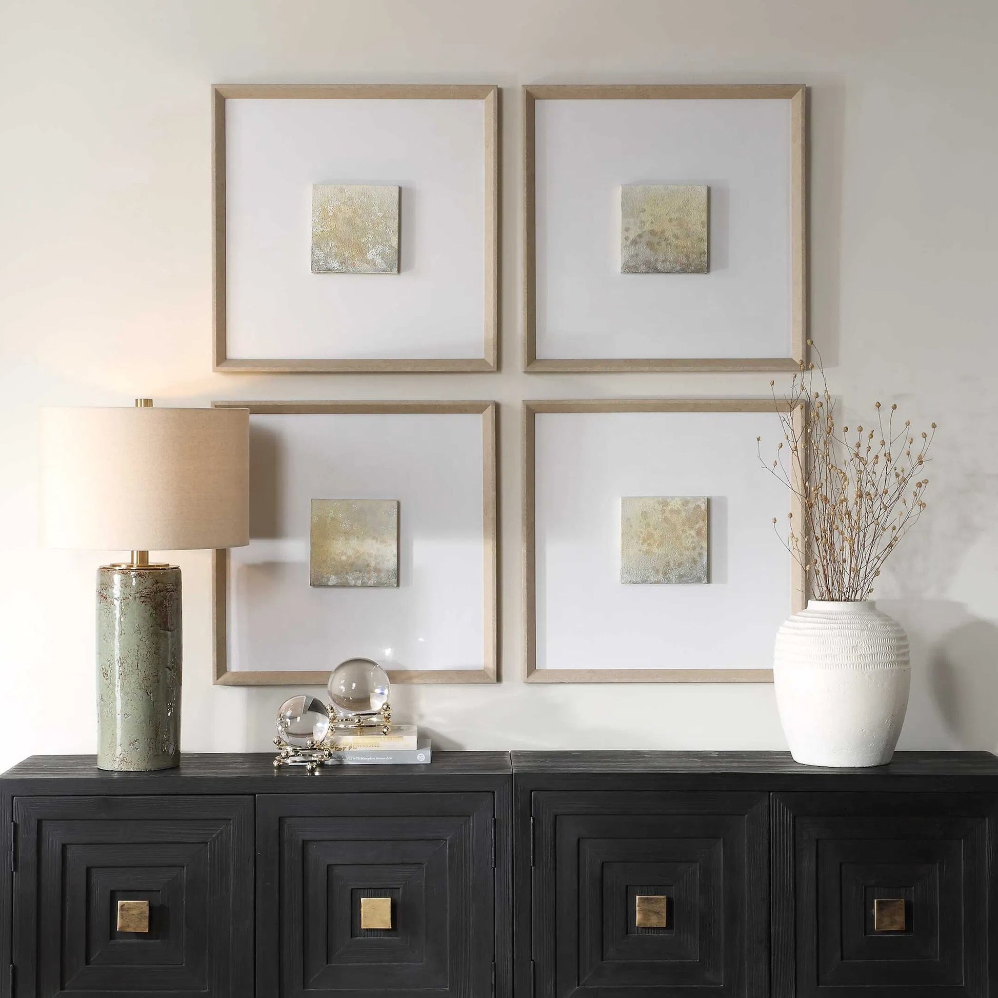 Now & Then Abstract Art by Uttermost. Made from canvas, pine, plastic, acrylic in a unique style.