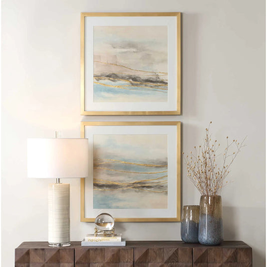 So Abstract Landscape Prints by Uttermost. Made from canvas, pine, plastic, acrylic in a unique style.