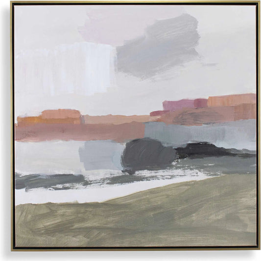 Westward Framed Landscape Art by Uttermost in gold. Made from solid wood, canvas in a unique style.