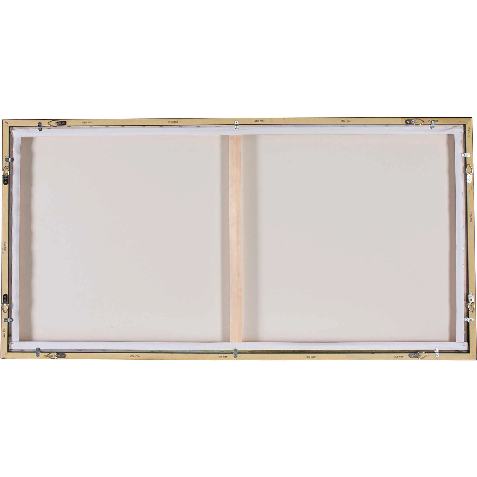 Hazy Lake Framed Landscape Art by Uttermost in gold. Made from solid wood, canvas in a coastal style.