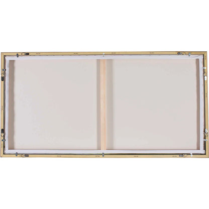 Hazy Lake Framed Landscape Art by Uttermost in gold. Made from solid wood, canvas in a coastal style.