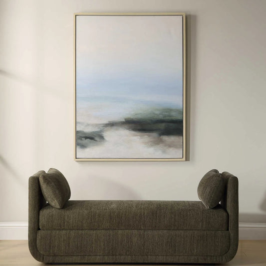Crossing Paths Coastal Landscape Painting by Uttermost. Made from canvas, pine wood, ps moulding in a unique style.