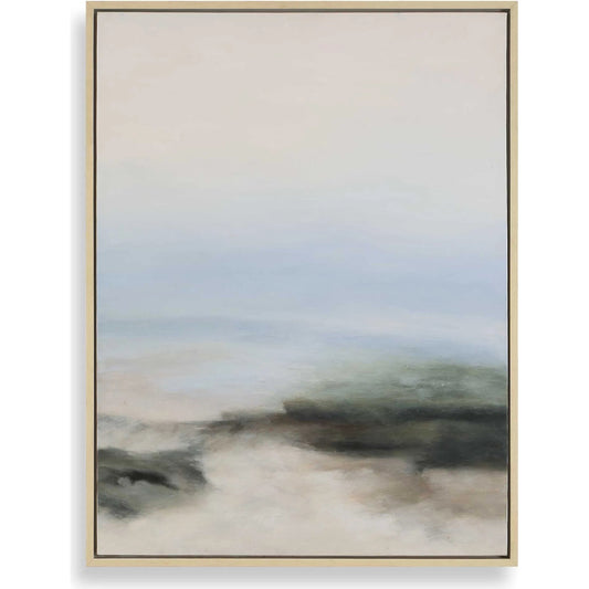 Crossing Paths Coastal Landscape Painting by Uttermost. Made from canvas, pine wood, ps moulding in a unique style.