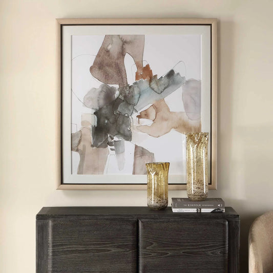 Cohesion Framed Abstract Print by Uttermost. Made from plastic, glass, mdf, paper, linen in a unique style.