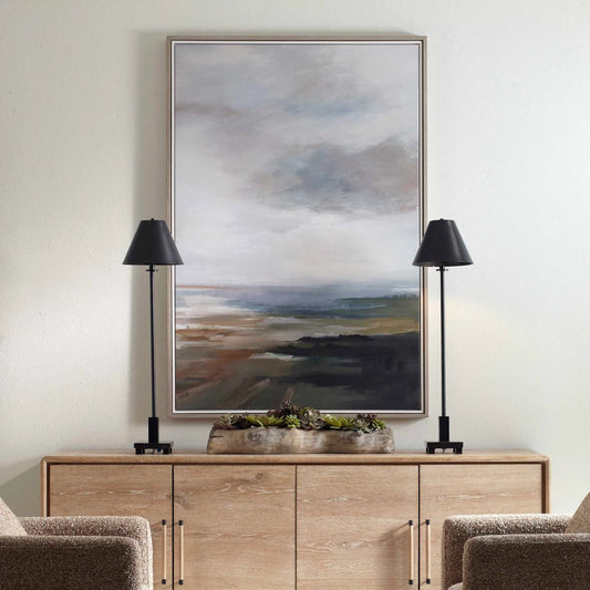 Lowlands Framed Landscape Print by Uttermost. Made from solid wood, canvas in a unique style.