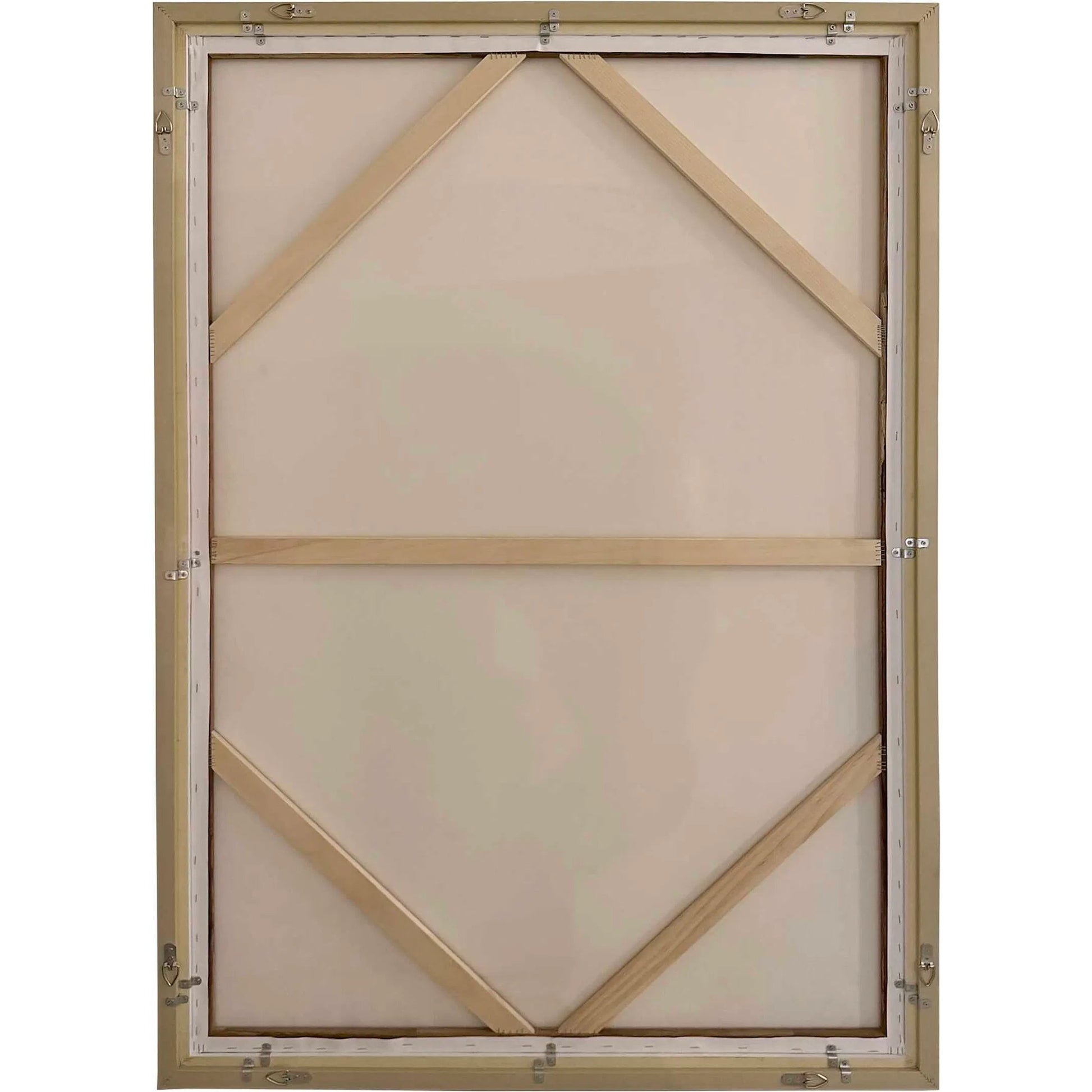 Bluster Framed Abstract Canvas by Uttermost in blue, brown, gray, orange, purple, white, yellow. Made from solid wood, canvas in a unique style.