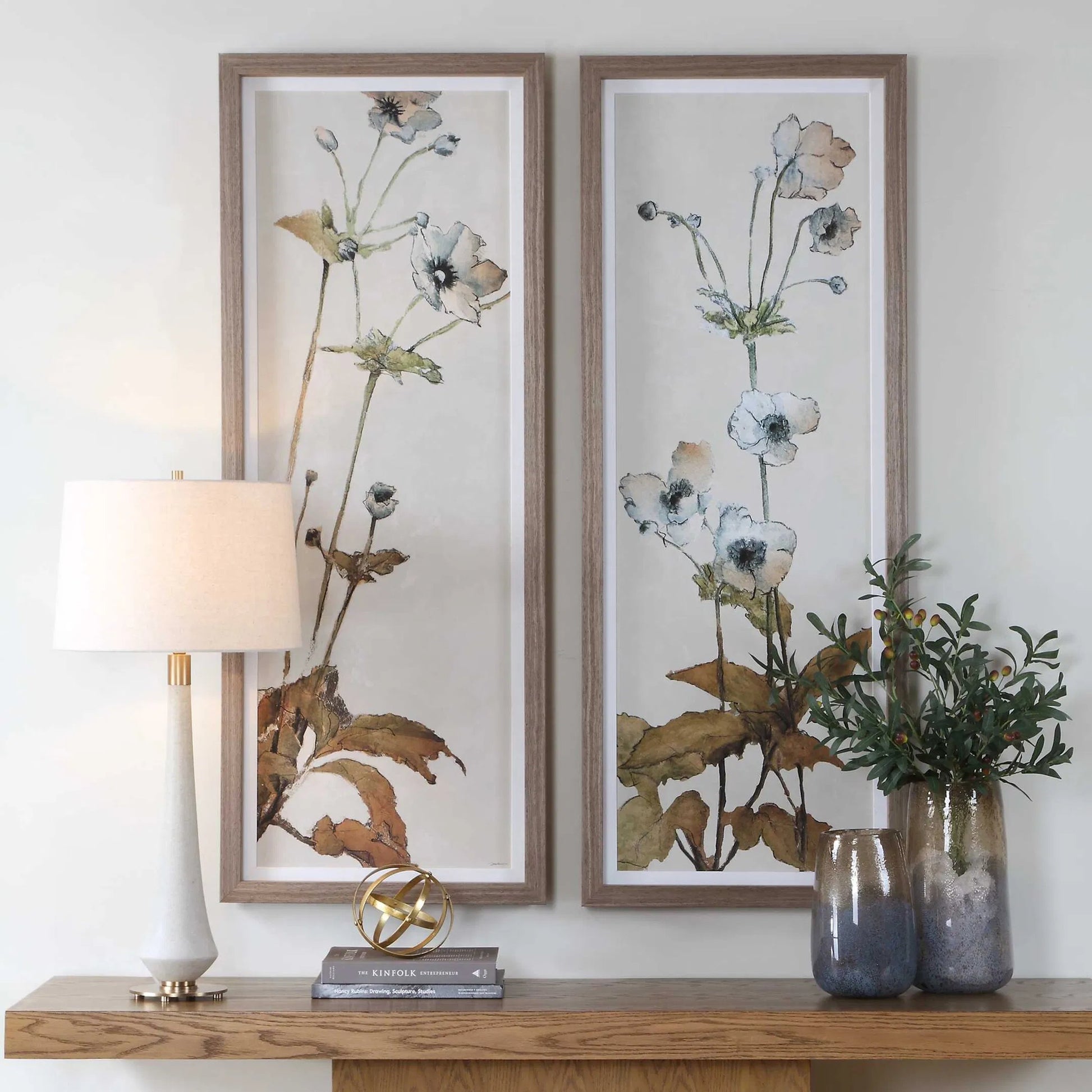 Garden Study Framed Floral Prints by Uttermost. Made from plastic, mdf, paper, linen in a unique style.