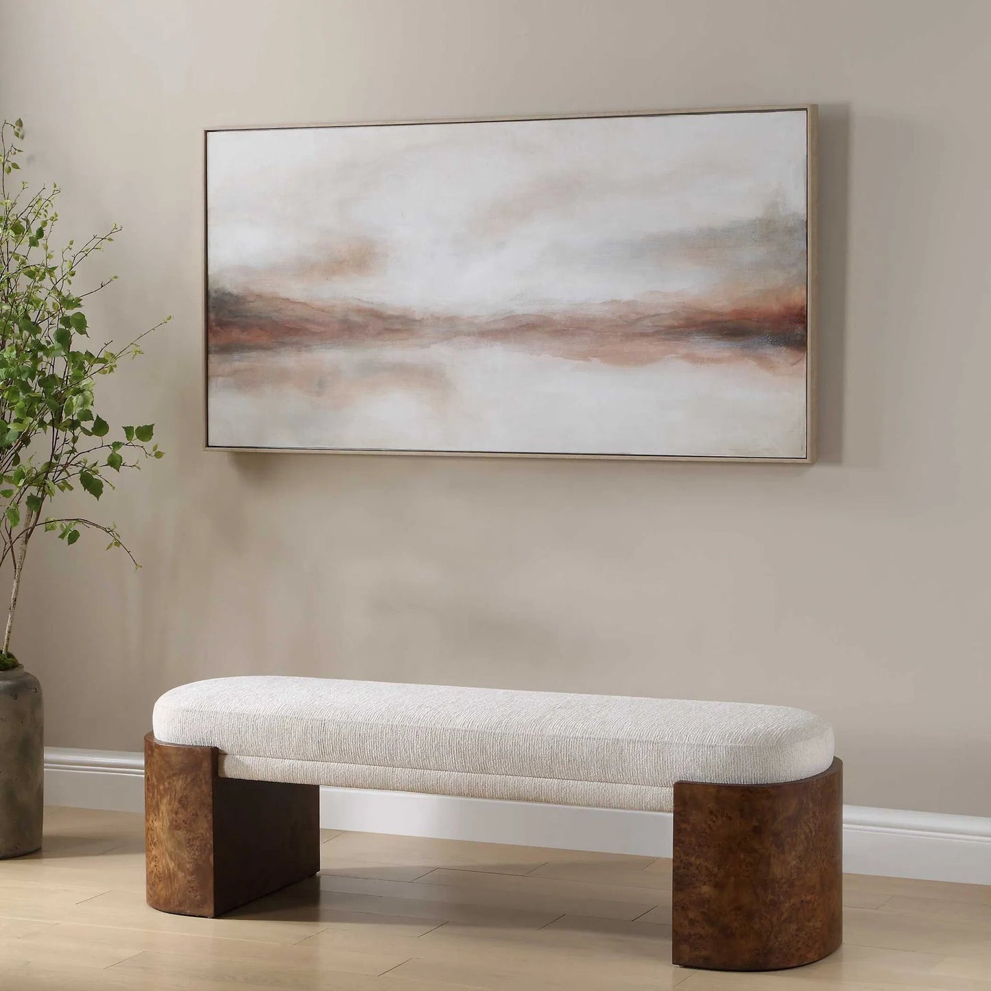 004 SI-2630669 | Unknown | Haze in the Horizon Landscape Painting by Uttermost. Made from canvas, pinewood, ps moulding, mdf, acr in a unique style.