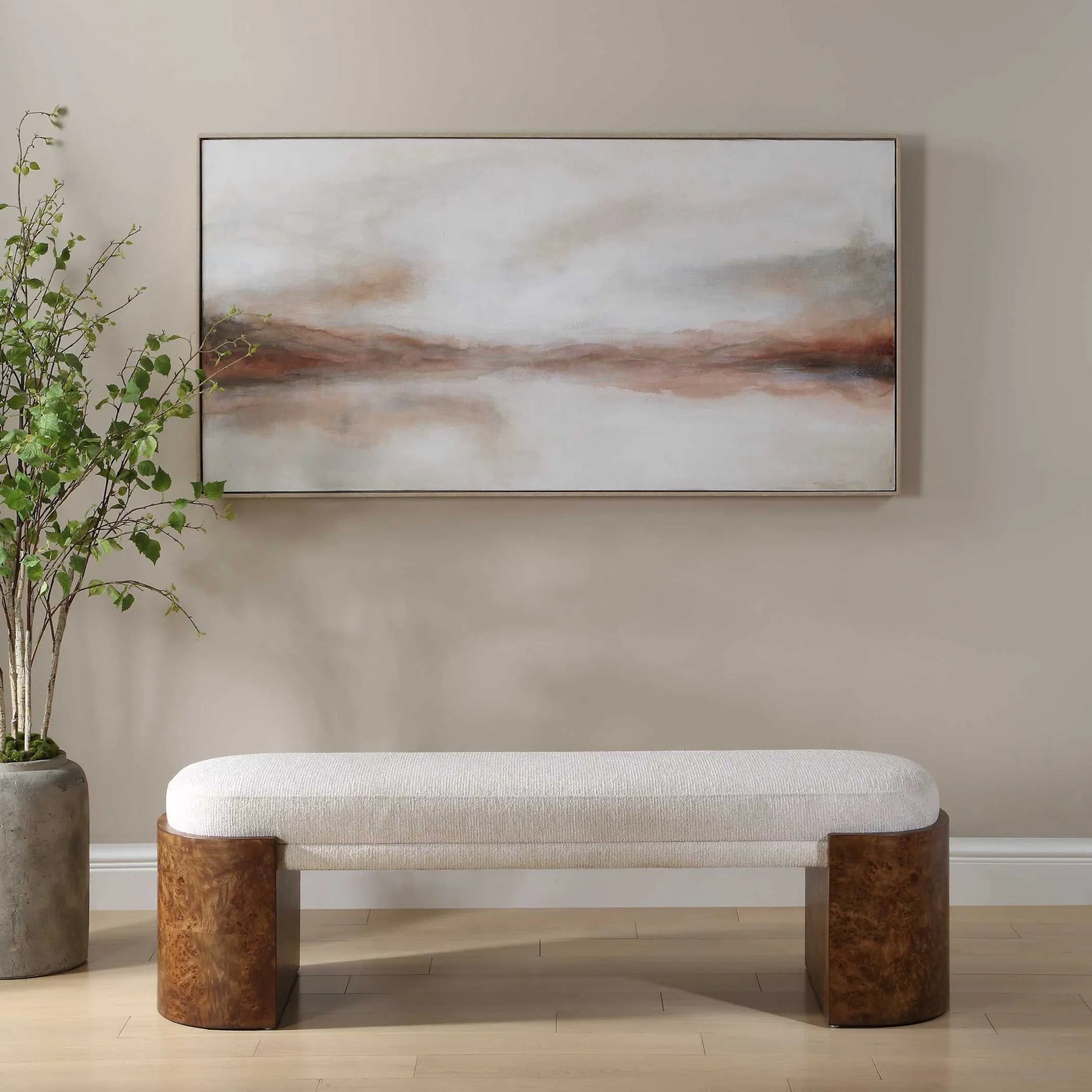 Haze in the Horizon Landscape Painting by Uttermost. Made from canvas, pinewood, ps moulding, mdf, acr in a unique style.
