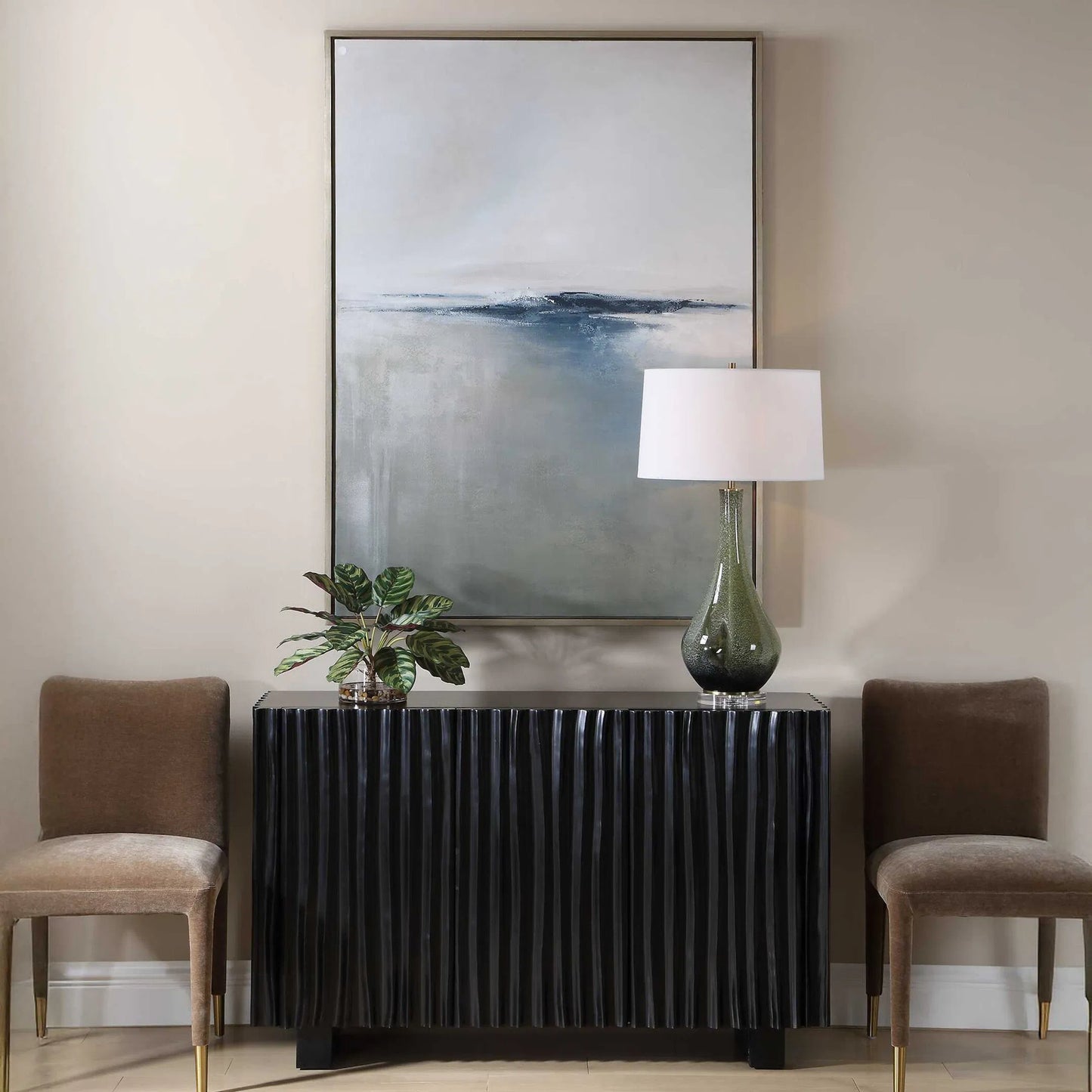 003 SI-2630668 | Lifestyle | Above the Waterline Abstract Painting by Uttermost. Made from canvas, pinewood, mdf in a unique style.