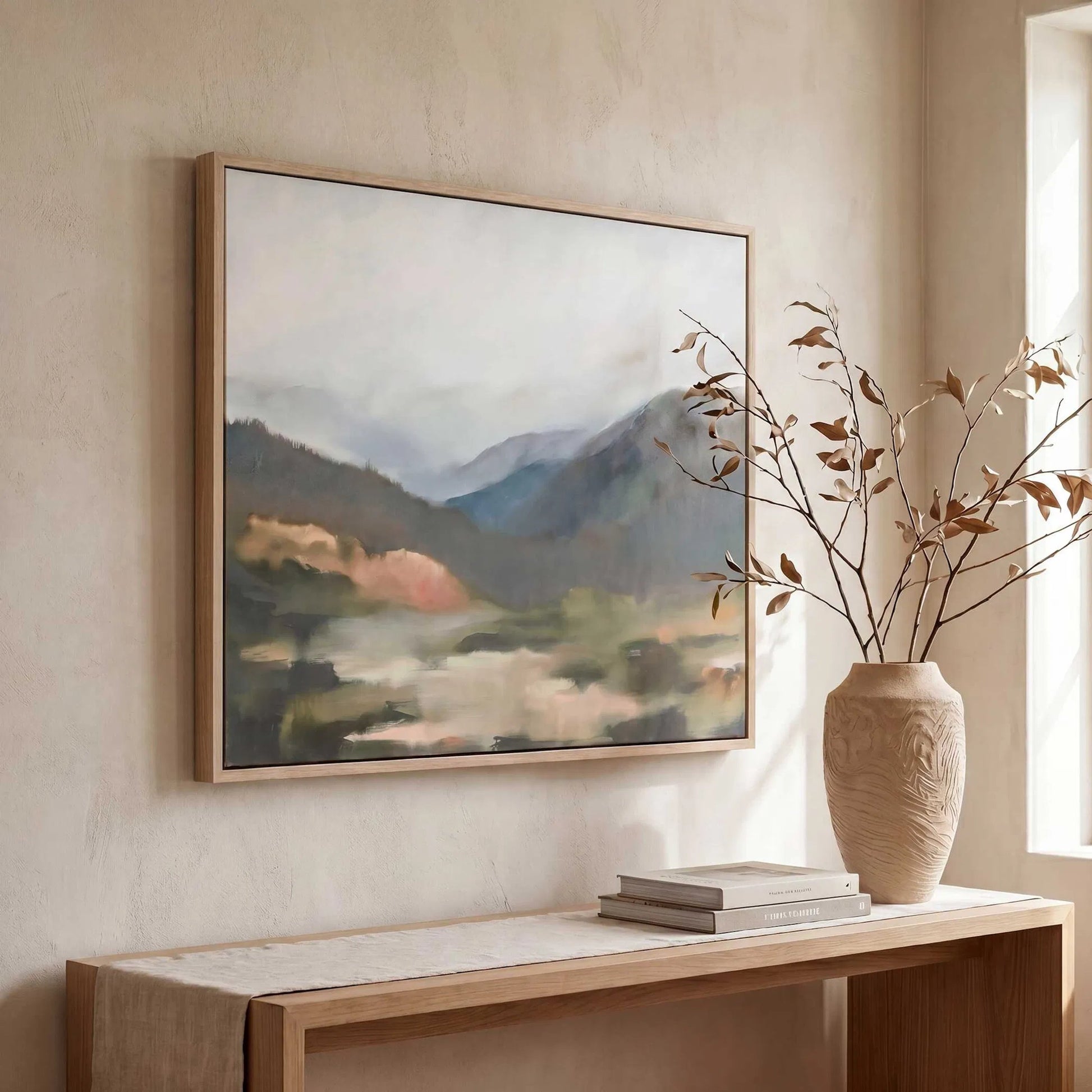 Fading Memory Landscape Art by Uttermost. Made from solid wood, canvas in a unique style.